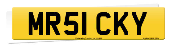 Registration number MR51 CKY